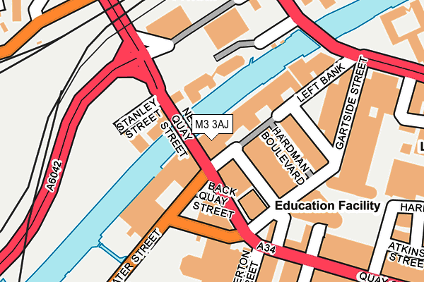 M3 3AJ map - OS OpenMap – Local (Ordnance Survey)