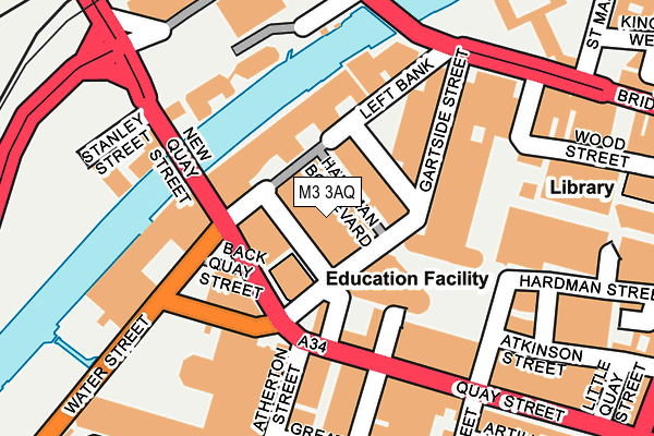 M3 3AQ map - OS OpenMap – Local (Ordnance Survey)