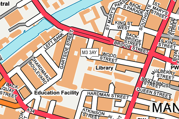 M3 3AY map - OS OpenMap – Local (Ordnance Survey)