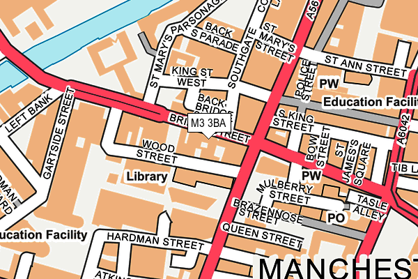 M3 3BA map - OS OpenMap – Local (Ordnance Survey)