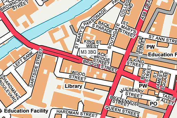 M3 3BQ map - OS OpenMap – Local (Ordnance Survey)