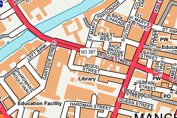 M3 3BT map - OS OpenMap – Local (Ordnance Survey)