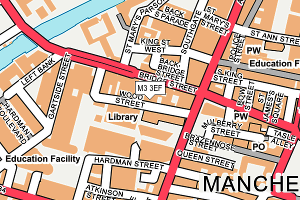 M3 3EF map - OS OpenMap – Local (Ordnance Survey)