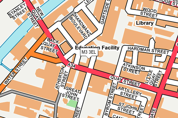 M3 3EL map - OS OpenMap – Local (Ordnance Survey)