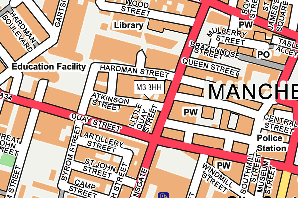 M3 3HH map - OS OpenMap – Local (Ordnance Survey)