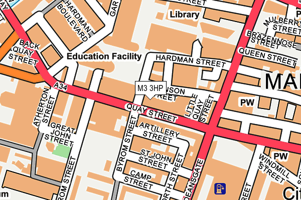 M3 3HP map - OS OpenMap – Local (Ordnance Survey)