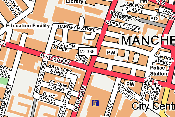 M3 3NE map - OS OpenMap – Local (Ordnance Survey)