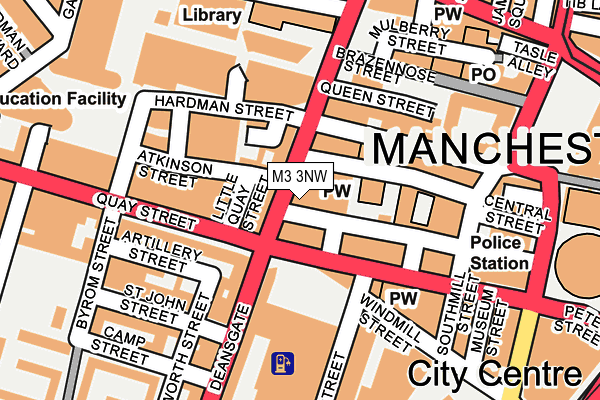 M3 3NW map - OS OpenMap – Local (Ordnance Survey)