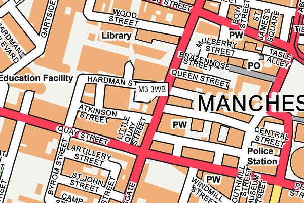 M3 3WB map - OS OpenMap – Local (Ordnance Survey)