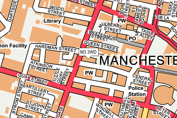 M3 3WD map - OS OpenMap – Local (Ordnance Survey)