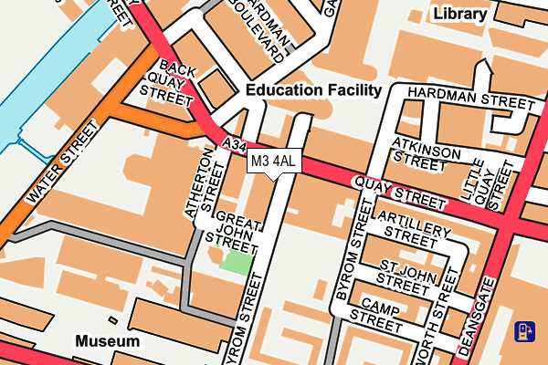 M3 4AL map - OS OpenMap – Local (Ordnance Survey)