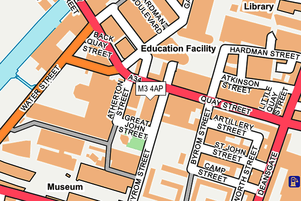 M3 4AP map - OS OpenMap – Local (Ordnance Survey)