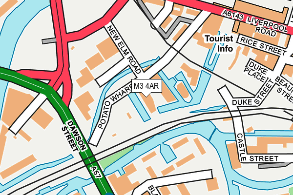 M3 4AR map - OS OpenMap – Local (Ordnance Survey)