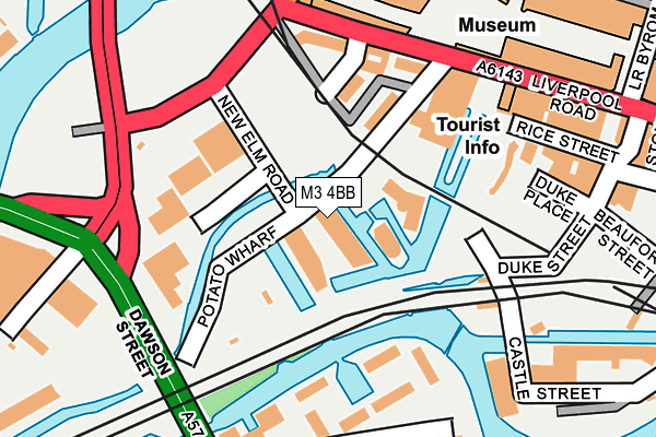 M3 4BB map - OS OpenMap – Local (Ordnance Survey)