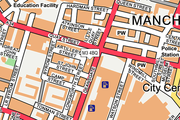 M3 4BQ map - OS OpenMap – Local (Ordnance Survey)