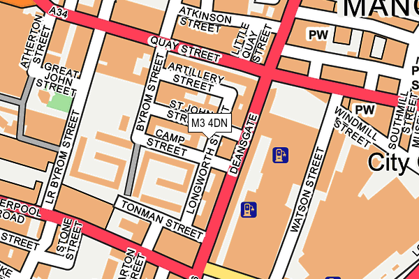 M3 4DN map - OS OpenMap – Local (Ordnance Survey)