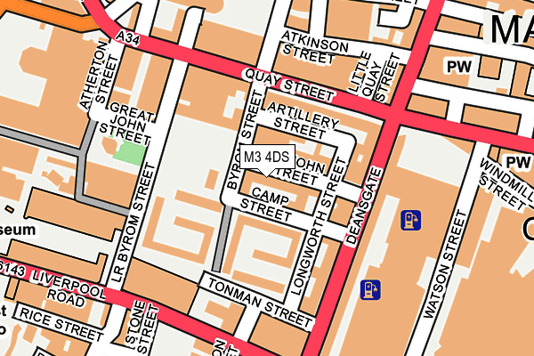 M3 4DS map - OS OpenMap – Local (Ordnance Survey)