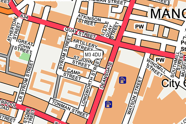 M3 4DU map - OS OpenMap – Local (Ordnance Survey)