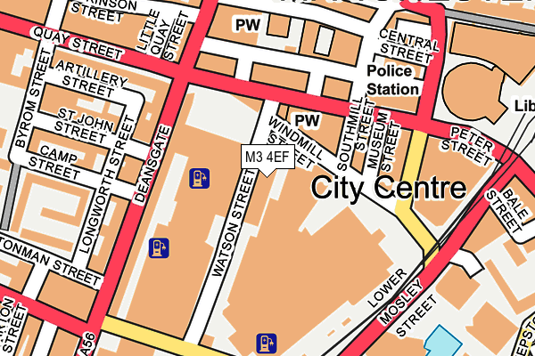 M3 4EF map - OS OpenMap – Local (Ordnance Survey)