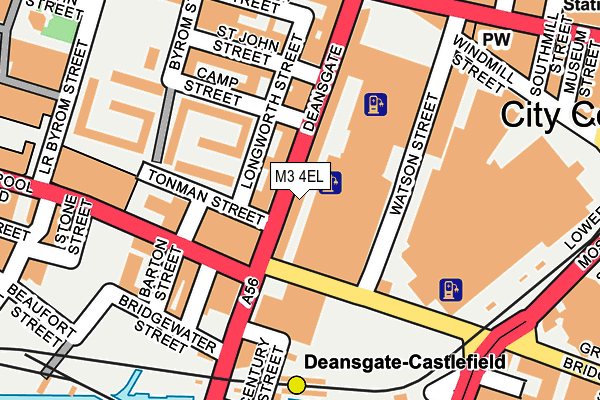 M3 4EL map - OS OpenMap – Local (Ordnance Survey)