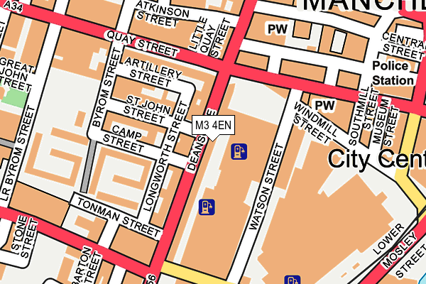 M3 4EN map - OS OpenMap – Local (Ordnance Survey)