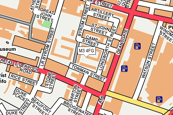 M3 4FG map - OS OpenMap – Local (Ordnance Survey)