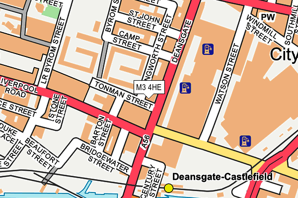 M3 4HE map - OS OpenMap – Local (Ordnance Survey)