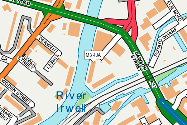 M3 4JA map - OS OpenMap – Local (Ordnance Survey)