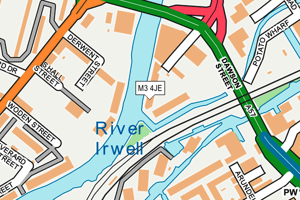 M3 4JE map - OS OpenMap – Local (Ordnance Survey)