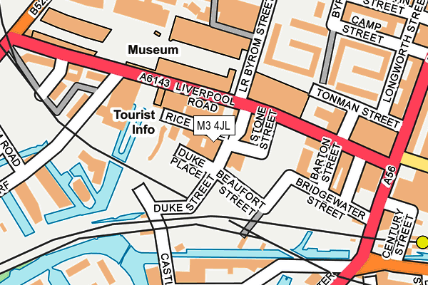 M3 4JL map - OS OpenMap – Local (Ordnance Survey)