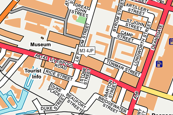 M3 4JP map - OS OpenMap – Local (Ordnance Survey)