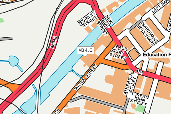 M3 4JQ map - OS OpenMap – Local (Ordnance Survey)