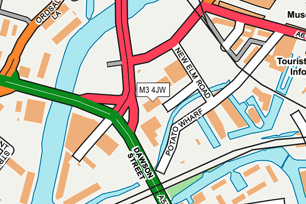 M3 4JW map - OS OpenMap – Local (Ordnance Survey)