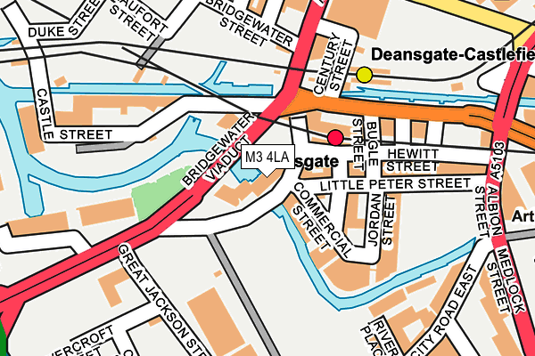 M3 4LA map - OS OpenMap – Local (Ordnance Survey)