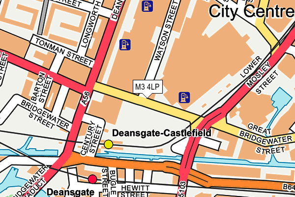 M3 4LP map - OS OpenMap – Local (Ordnance Survey)