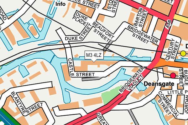 M3 4LZ map - OS OpenMap – Local (Ordnance Survey)