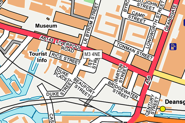 M3 4NE map - OS OpenMap – Local (Ordnance Survey)