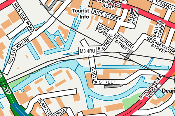 M3 4RU map - OS OpenMap – Local (Ordnance Survey)