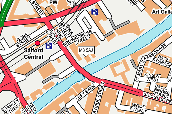 M3 5AJ map - OS OpenMap – Local (Ordnance Survey)