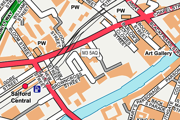 M3 5AQ map - OS OpenMap – Local (Ordnance Survey)