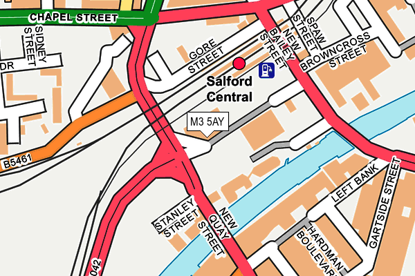 M3 5AY map - OS OpenMap – Local (Ordnance Survey)