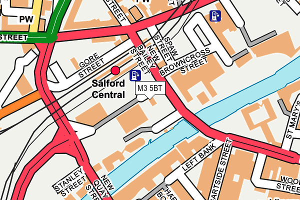 M3 5BT map - OS OpenMap – Local (Ordnance Survey)