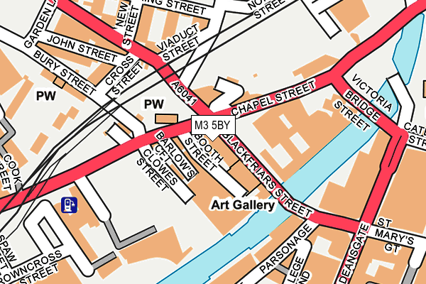 M3 5BY map - OS OpenMap – Local (Ordnance Survey)