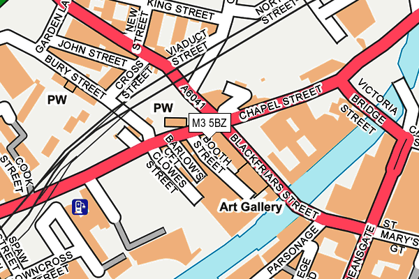 M3 5BZ map - OS OpenMap – Local (Ordnance Survey)