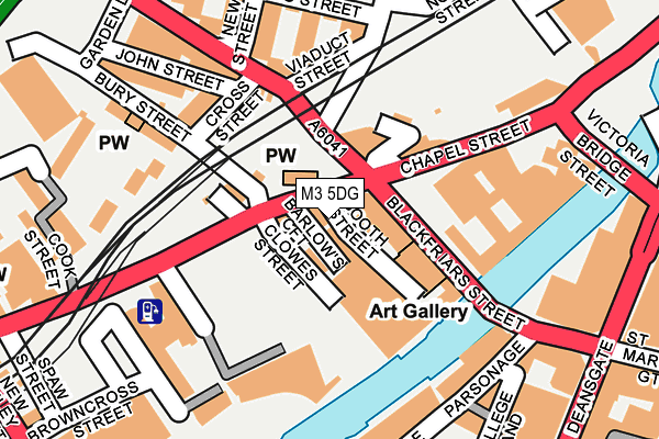 M3 5DG map - OS OpenMap – Local (Ordnance Survey)