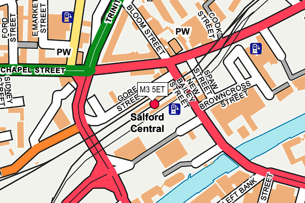 M3 5ET map - OS OpenMap – Local (Ordnance Survey)