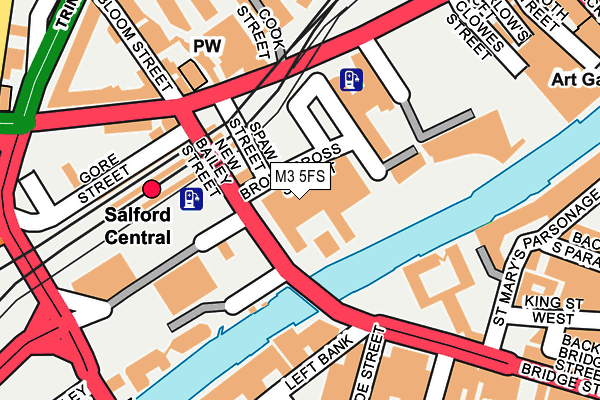 M3 5FS map - OS OpenMap – Local (Ordnance Survey)