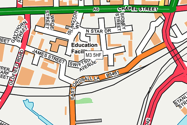 M3 5HF map - OS OpenMap – Local (Ordnance Survey)