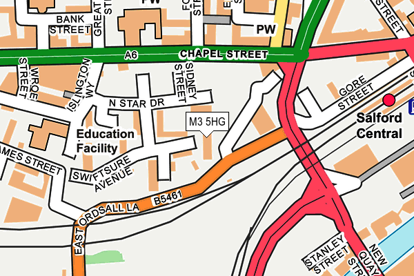 M3 5HG map - OS OpenMap – Local (Ordnance Survey)