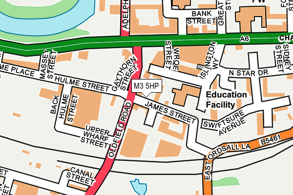 M3 5HP map - OS OpenMap – Local (Ordnance Survey)